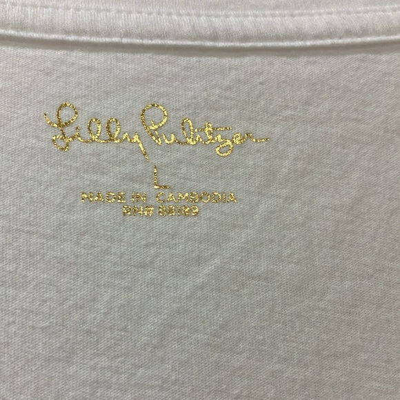 NWT Lilly Meredith V-Neck Tee L - Picture 2 of 4